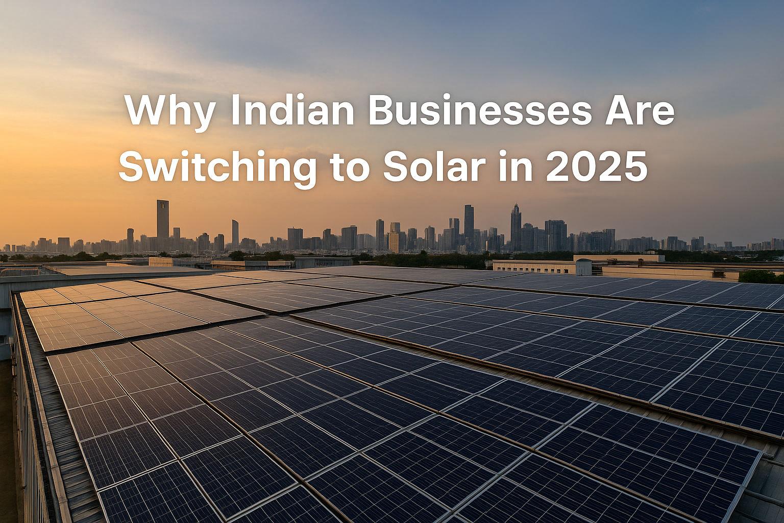 Why Indian Businesses Are Switching to Solar in 2025